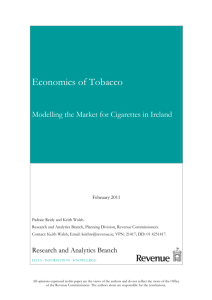 Economics of Tobacco: Modelling the Market for
