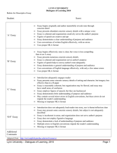 Rubric - Lynn University