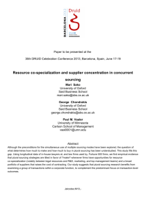 Resource co-specialization and supplier concentration in concurrent