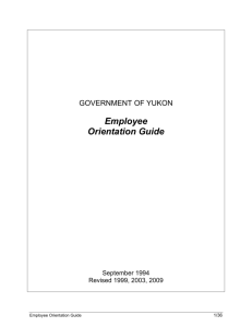 Employee Orientation Guide - Public Service Commission