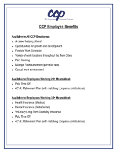 CCP Employee Benefits
