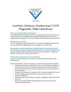 Certified Childcare Professional (CCP)