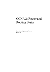 CCNA 2: Router and Routing Basics