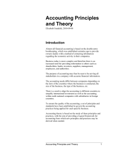 Accounting Principles and Theory