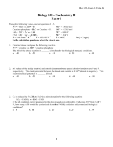 Biology 638 – Biochemistry II Exam-1