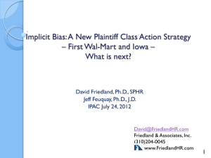 Implicit bias: A new plaintiff class action strategy