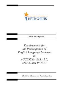 Requirements for Participation of English Language Learners in