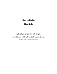 How to Find A Killer Niche