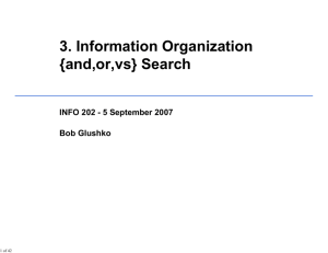 3. Information Organization {and,or,vs} Search (42)