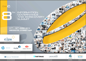 information governance and ediscovery summit
