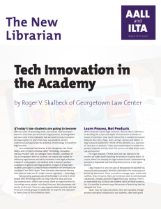 Tech Innovation in the Academy