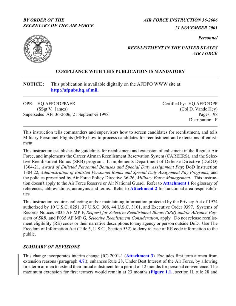 memorandum from pdf god 2606 AFI 36 PDF