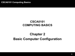 Chapter 2 Basic Computer Configuration