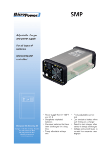 Adjustable charger and power supply For all types of batteries