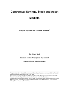 Contractual Savings, Stock and Asset Markets
