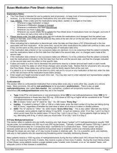 Susac-Medication Flow Sheet---Instructions