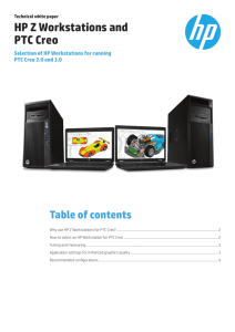 HP Z Workstations and PTC Creo - Product documentation