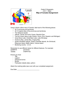 Map of Canada Assignment