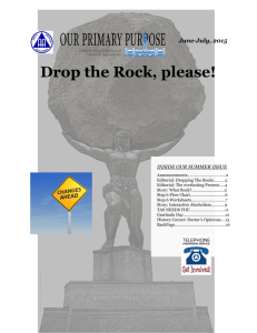 Drop the Rock, please! - Ottawa Area Intergroup of Alcoholics