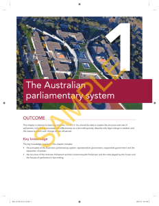 The Australian parliamentary system