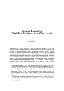 Potential and Performance in State Upper Houses