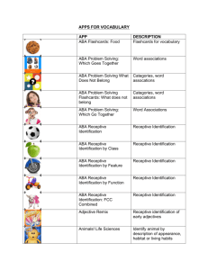 Food Flashcards for vocabulary ABA Problem Solving