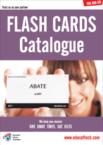 FLASH CARDS Catalogue