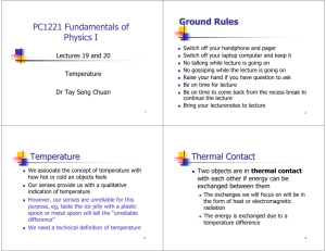 Lectures 19 and 20