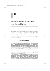 Chapter 17: Advertisement Memories and Brand Linkage