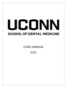 CLINIC MANUAL 2015 - School of Dental Medicine