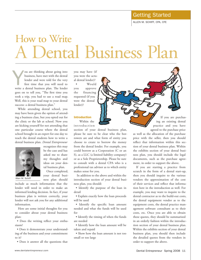 business plan for a dentist