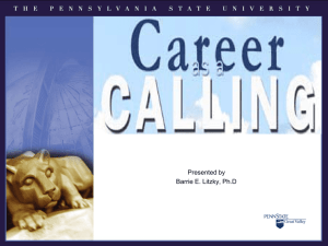 Career as a Calling Presentation