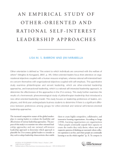 Other-oriented leadership