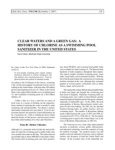 clear waters and a green gas - School of Chemical Sciences