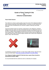 Guide to Flame Testing R-134a for Chlorine