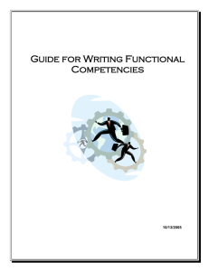Guide for Writing Functional Competencies