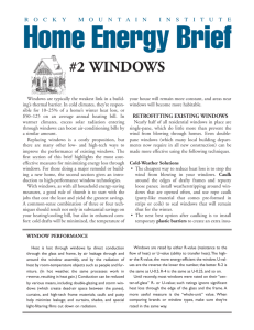 Home Energy Brief—Windows