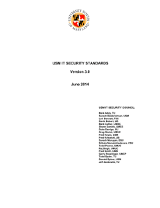 USM IT Security Standards - University System of Maryland