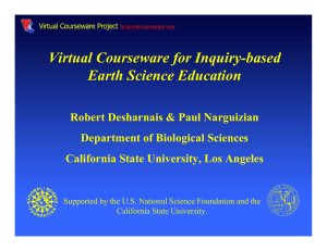 Virtual Courseware for Inquiry-based Earth Science Education