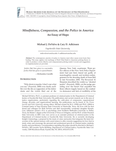 Mindfulness, Compassion, and the Police in America: An Essay of