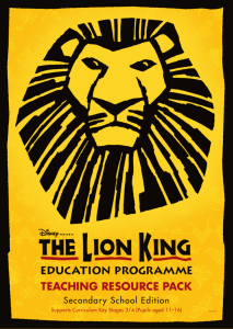 Secondary pack - The Lion King Education