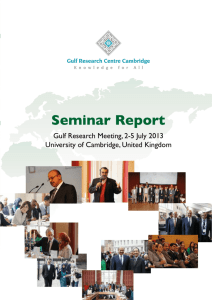 The 2013 Gulf Research Meeting