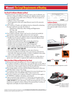 Missouri:The Legal Requirements of Boating