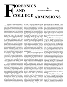 FORENSICS AND COLLEGE ADMISSIONS Minh A. Luong. Rostrum