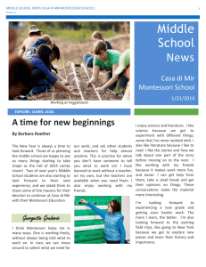 MS newsletter issue 9 - Casa di Mir Montessori Elementary School