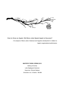 How to grow and Apple: Did Steve Jobs Speak Apple to Success?