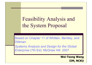 Feasibility Analysis and the System Proposal