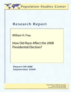 How Did Race Effect the 2008 Presidential Election