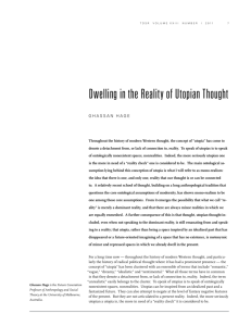 dwelling in the reality of Utopian Thought