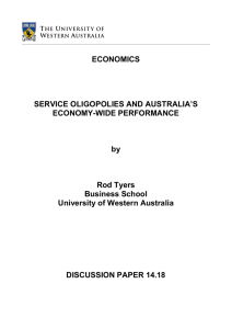 Service Oligopolies and Australia's Economy